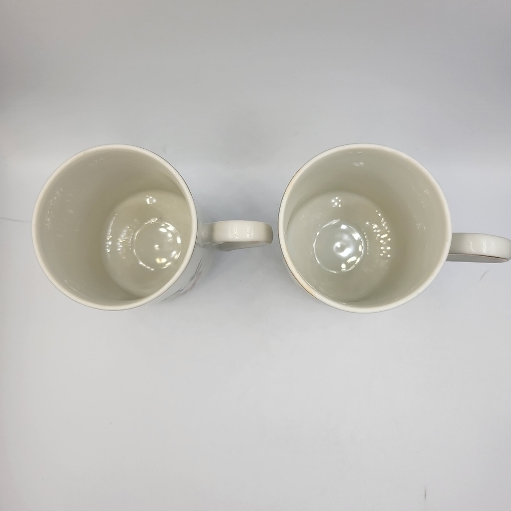Vintage Royal Crowl Derby Bird Mugs - set of 2 - Picture 2 of 7